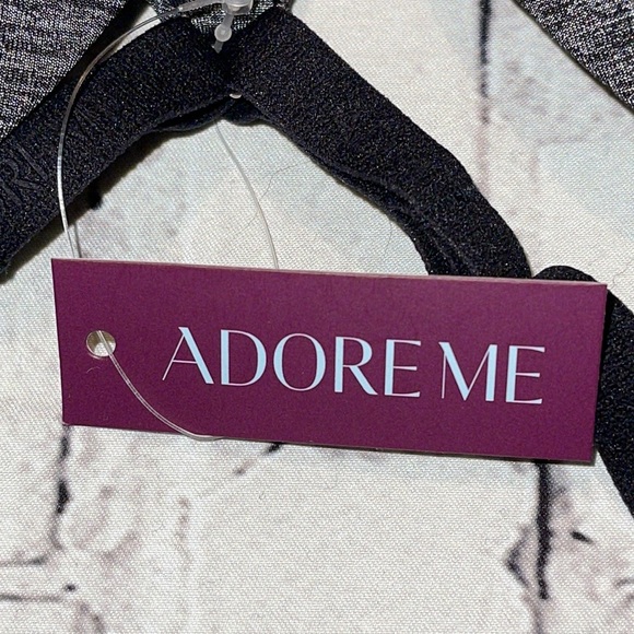 NWT- ADORE ME 2 pc lightweight bra and thong panty set. Gray. Size 34C/S… - Picture 7 of 7